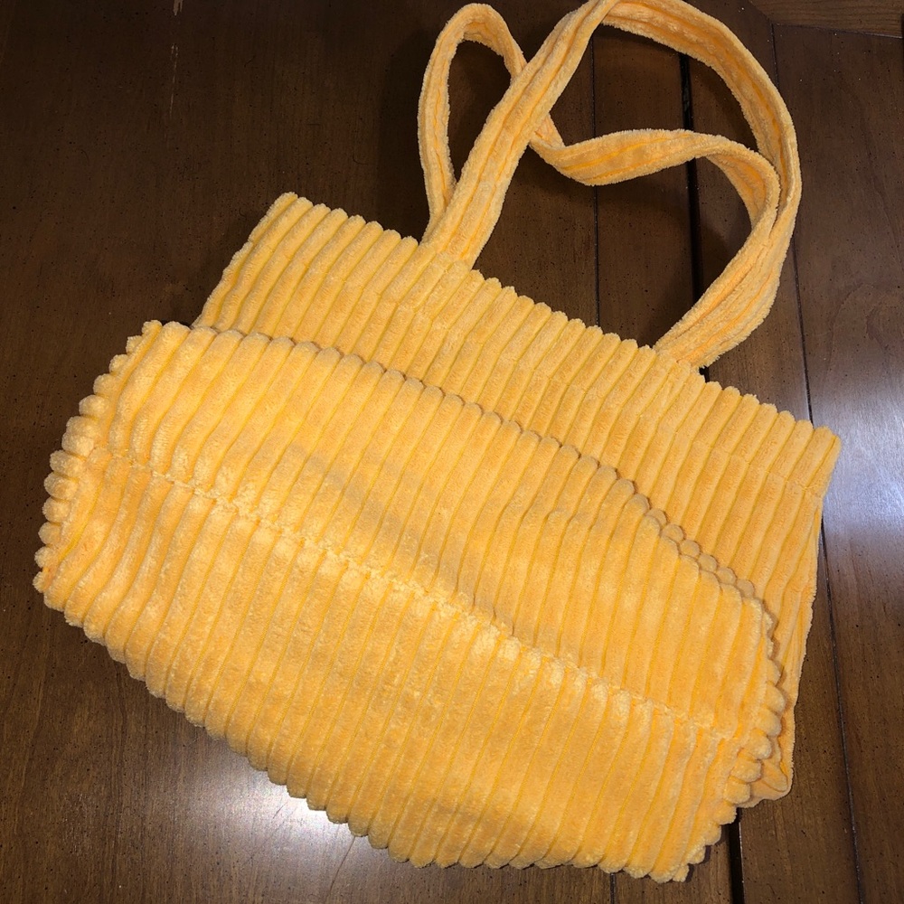 BDG NEW Sunny Yellow Corduroy Tote shoulder bag purse boho preppy - Picture 8 of 8